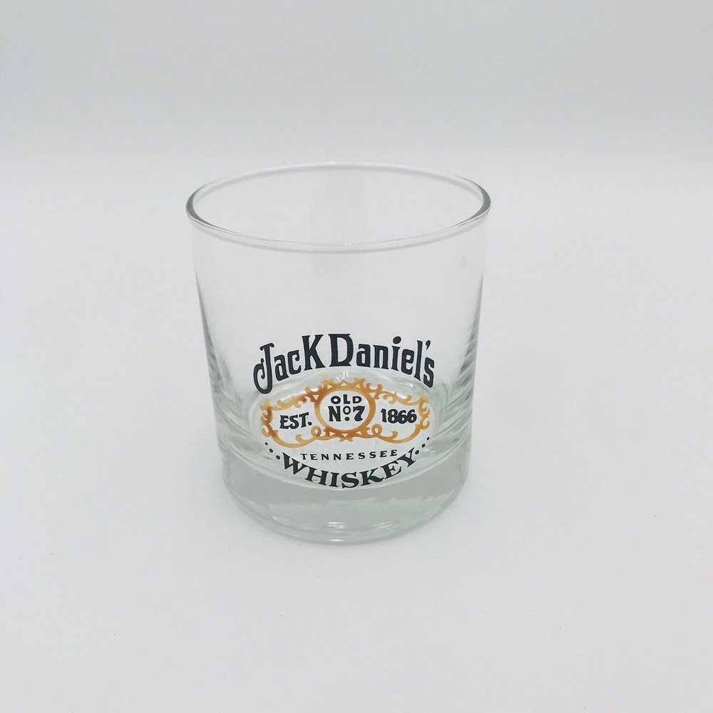Jack Daniels Tennessee Whiskey Old No 7 Est 1866 Glass Low Ball Rocks VTG
